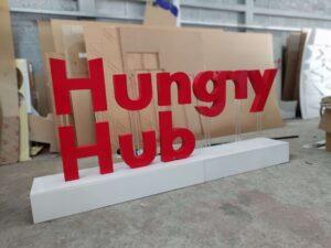 ป้ายตั้งพื้น_อีเส้นท์_บู๊ธสินค้า_น้ำหนักเบา